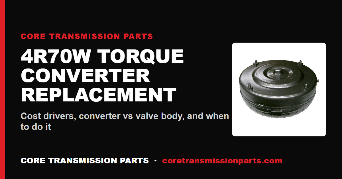 4R70W Torque Converter Replacement Cost and When to Do It