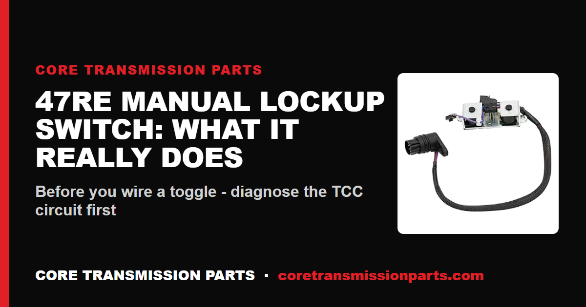 47RE Manual Lockup Switch Conversion Explained