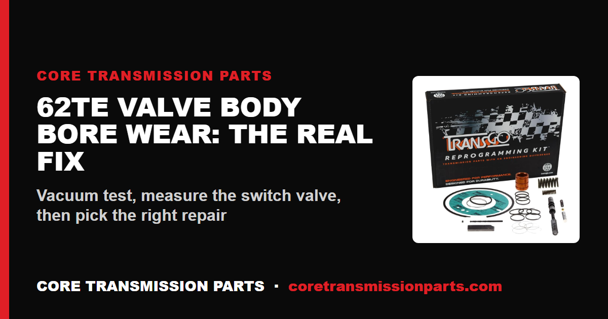62TE Valve Body Bore Wear and the Real Fix