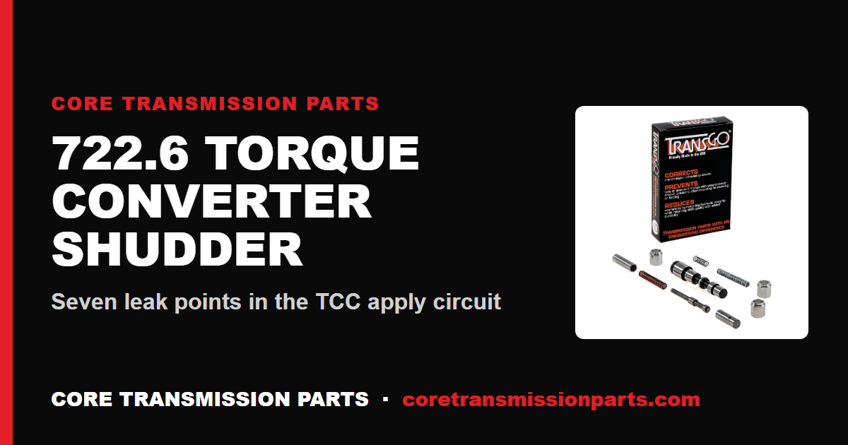 722.6 Torque Converter Shudder: Causes and the Real Fix
