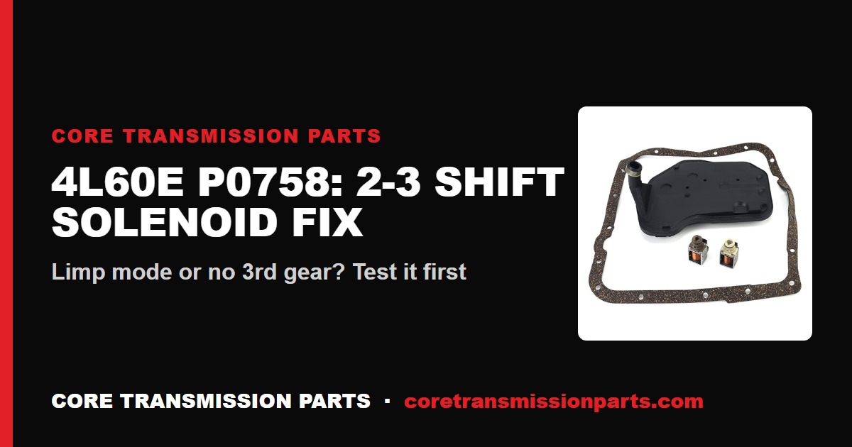 4L60E P0758 - What It Means, Causes, and How to Fix It