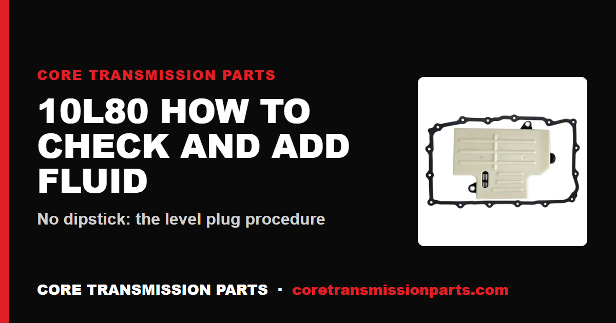 10L80 How to Check and Add Fluid