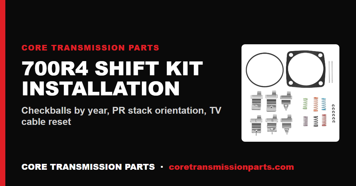700R4 Shift Kit Installation