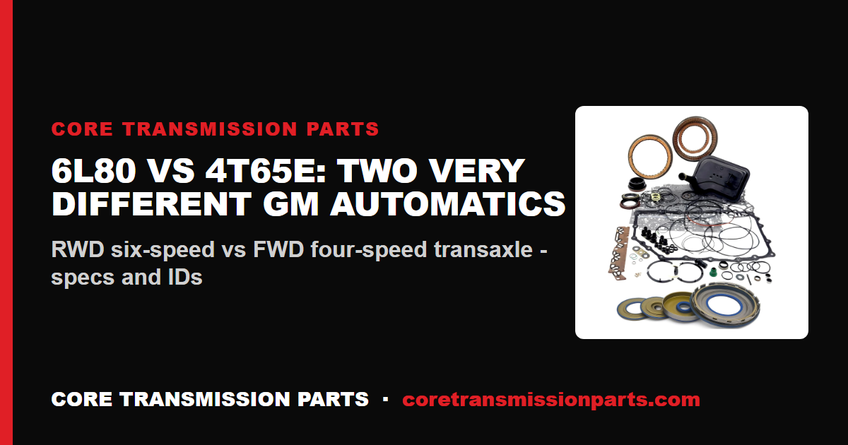 6L80 vs 4T65E: Differences and Which One to Choose