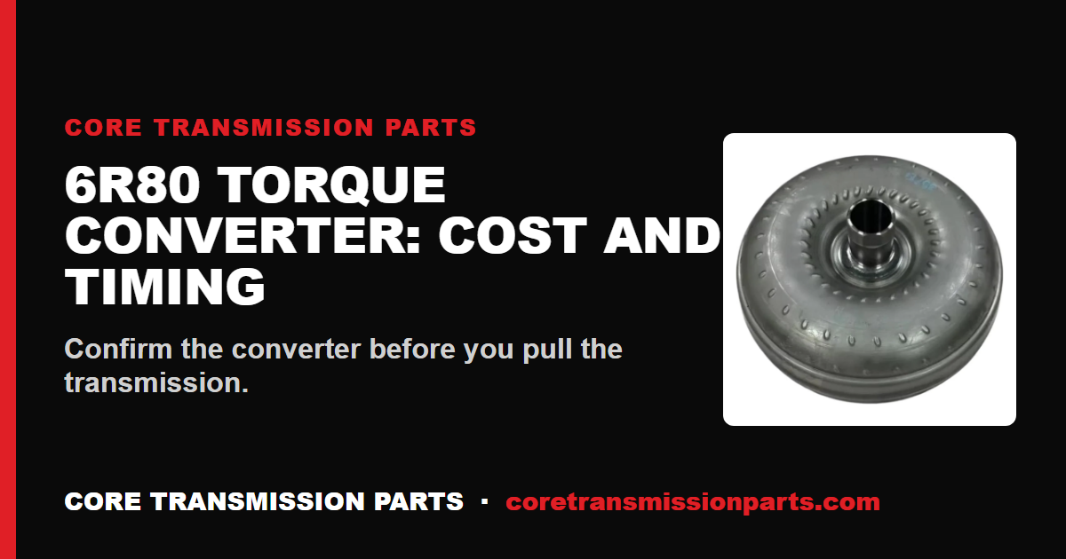 6R80 Torque Converter Replacement Cost and When to Do It