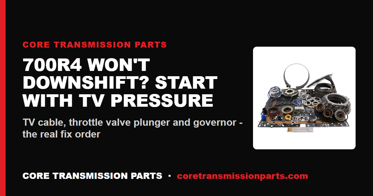 700R4 Won't Downshift: Diagnosis Order, Causes and the Real Fix