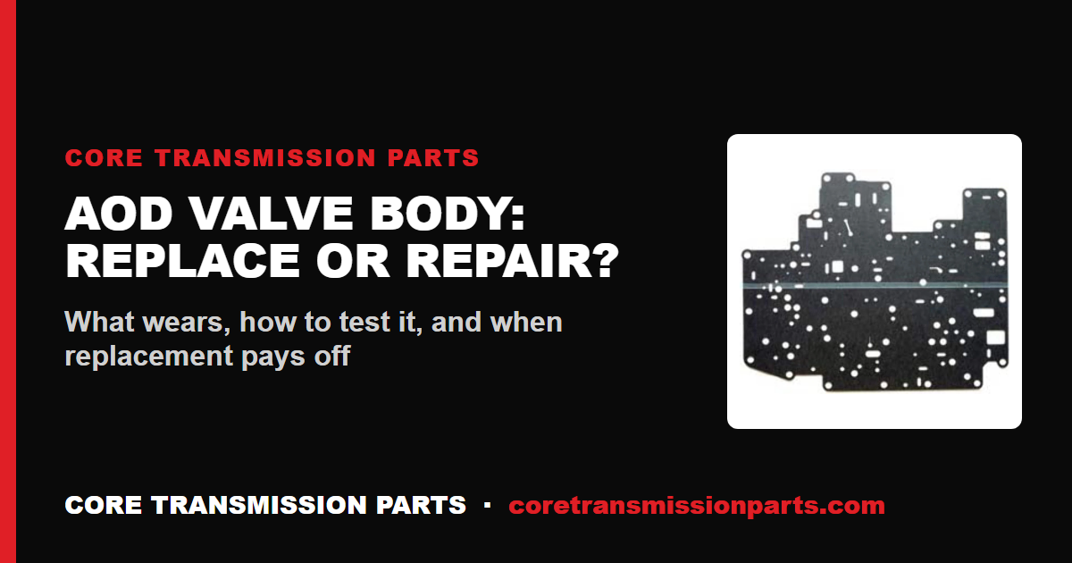 AOD Valve Body Replacement Cost - And Is It Worth It