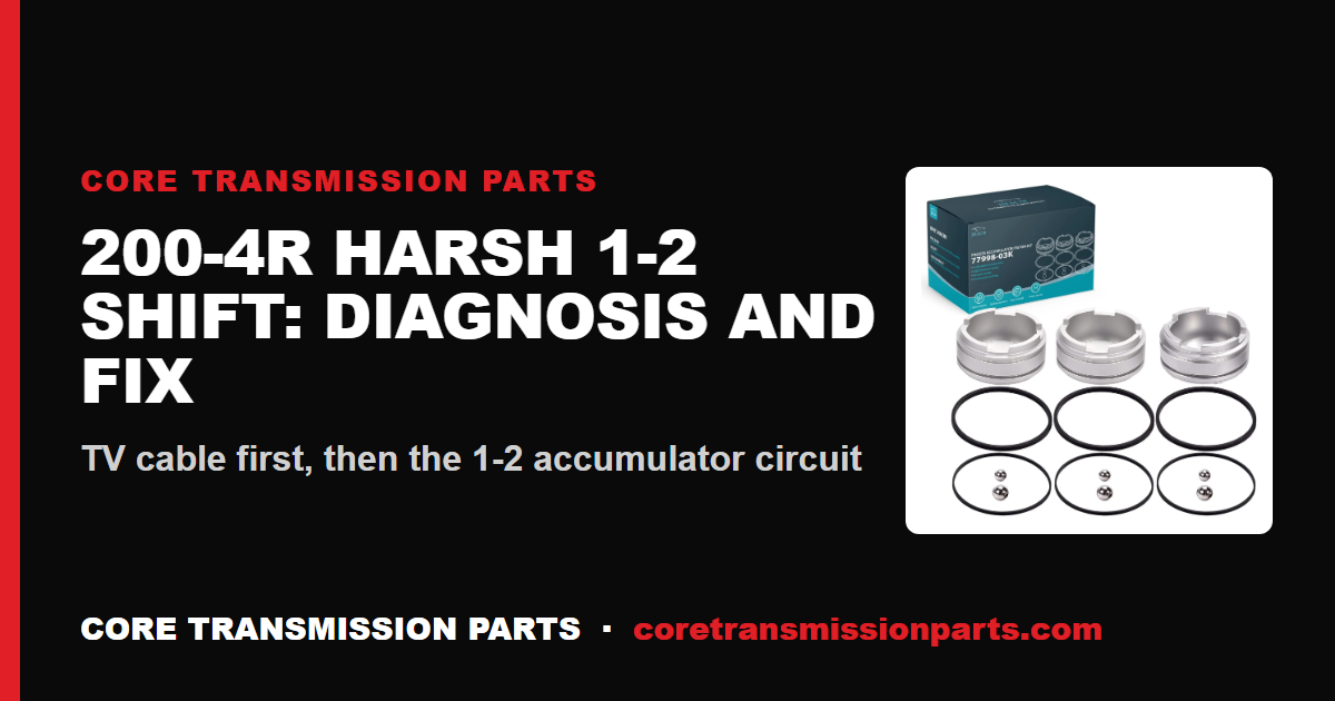 200-4R Harsh 1-2 Shift: Diagnosis Order, Causes, and the Real Fix