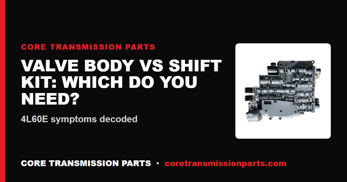 4L60E Valve Body vs Shift Kit: Which One Do You Actually Need?