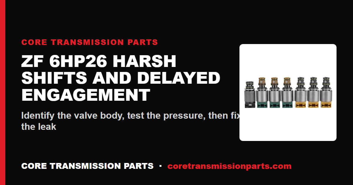 ZF 6HP26 Transmission Problems: Harsh Shifts, Delayed Engagement, and the Mechatronic Sleeve Leak