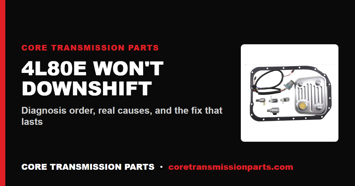 4L80E Won't Downshift: Diagnosis Order, Real Causes, and the Real Fix