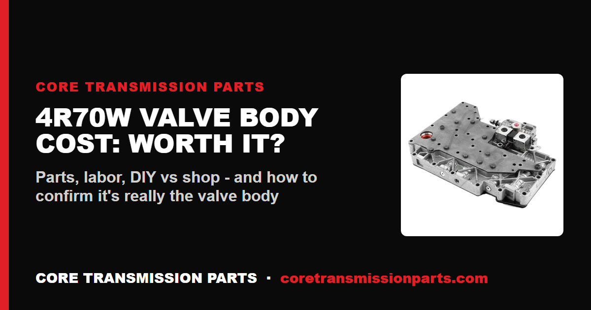 4R70W Valve Body Replacement Cost - And Is It Worth It