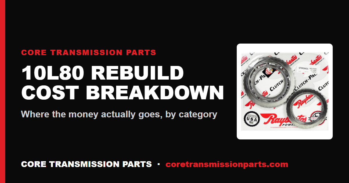 How Much Does a 10L80 Rebuild Cost: Parts Breakdown