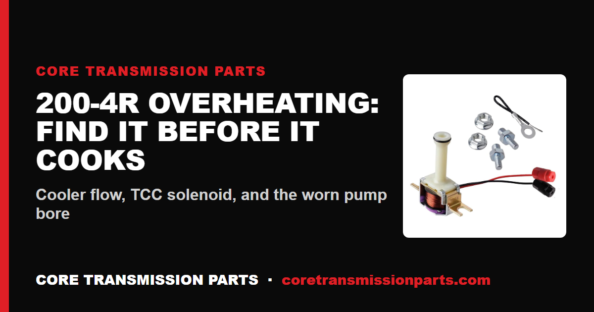 200-4R Overheating: Causes, Diagnosis Order, and the Real Fix