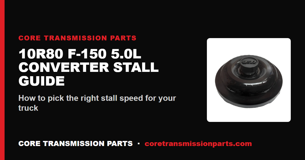10R80 Torque Converter Upgrade for the F-150 5.0L: Stall Speed Guide