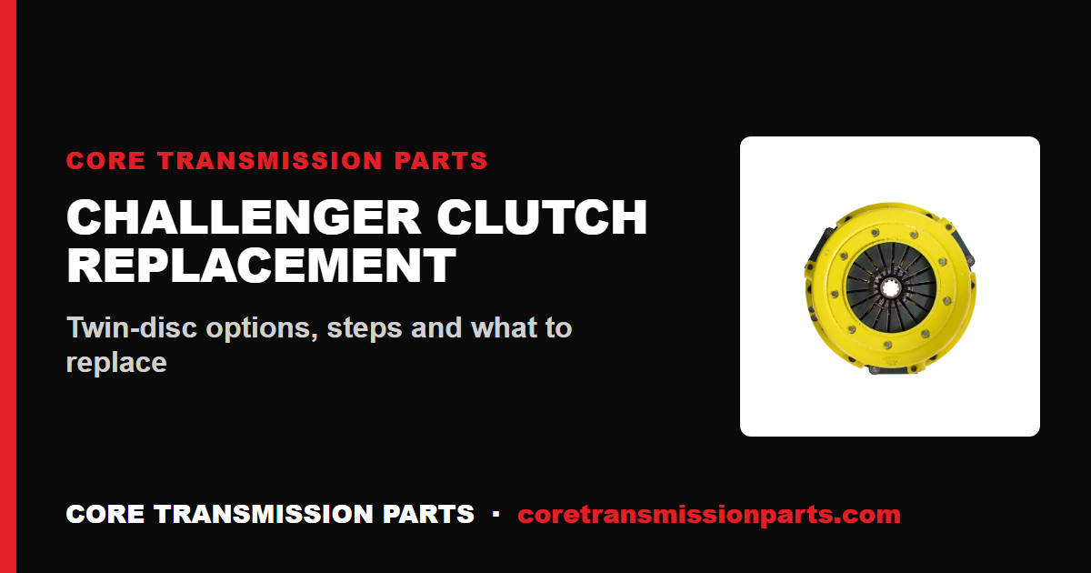 Dodge Challenger and Charger Manual Clutch Replacement Guide