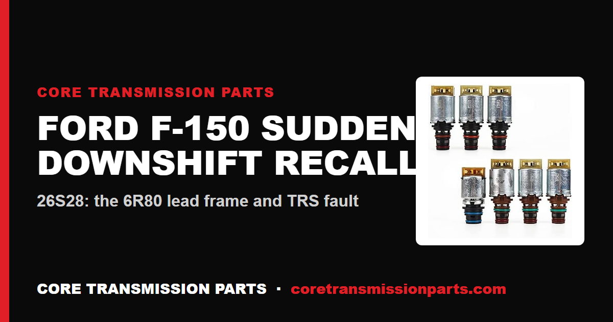 Ford F-150 Sudden Downshift Recall 26S28: Lead Frame, TRS and the Fix
