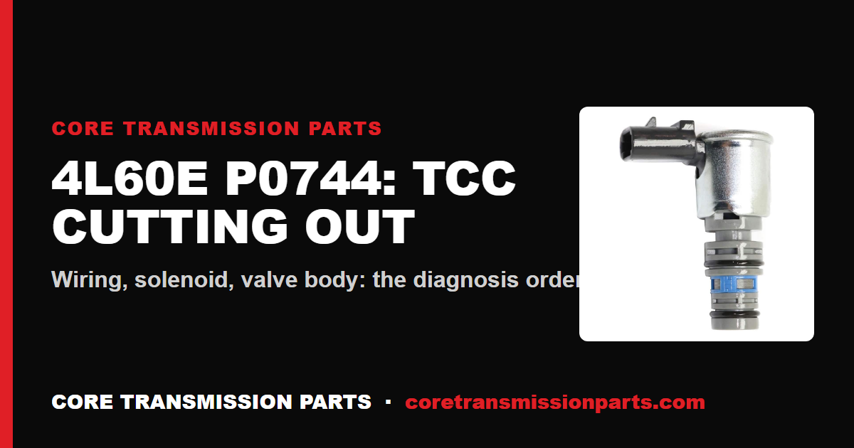 4L60E P0744: What It Means, Causes, and How to Fix It