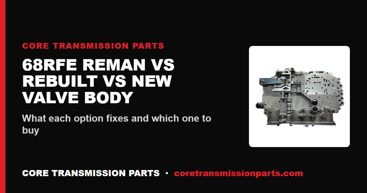 68RFE Reman vs Rebuilt vs New Valve Body: What to Buy