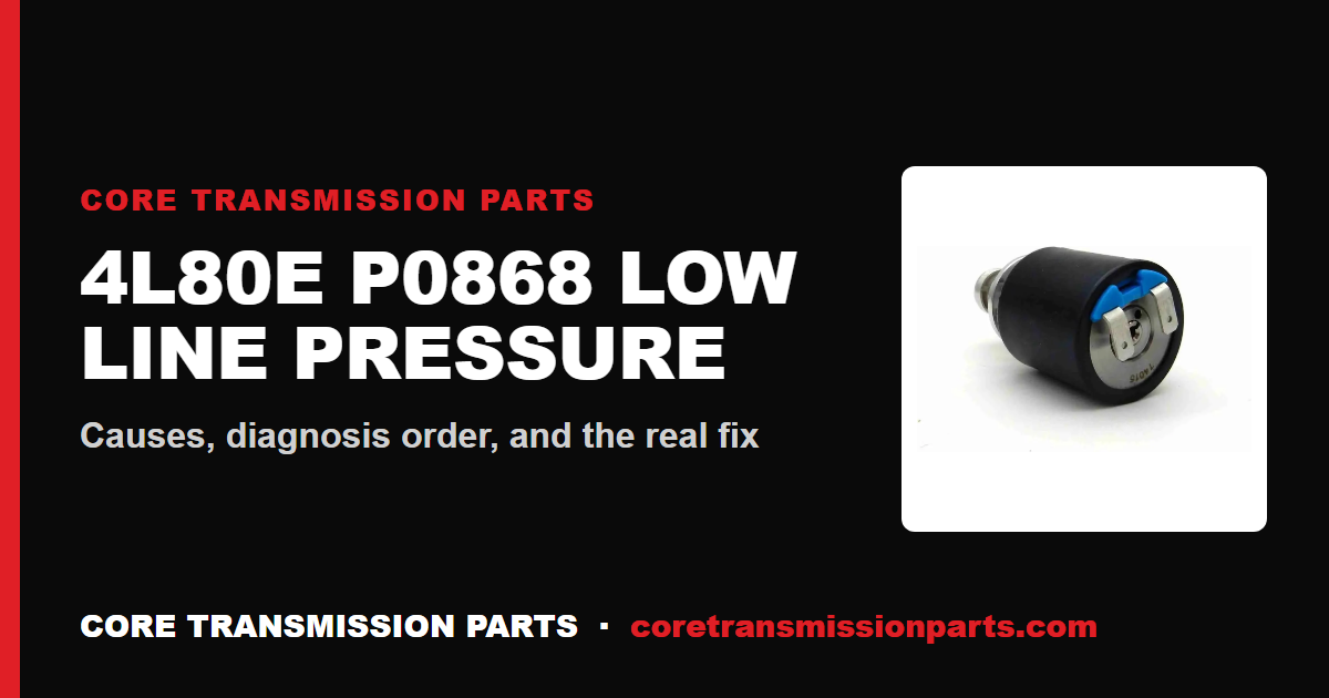 4L80E P0868: What It Means, Causes, and How to Fix It