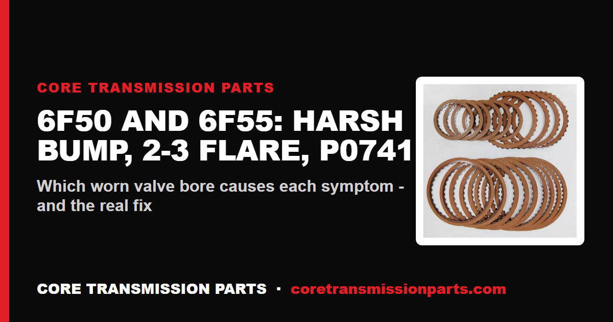Ford 6F50 and 6F55 Problems: Harsh Bump From a Stop, 2-3 Flare, Delayed Reverse and P0741