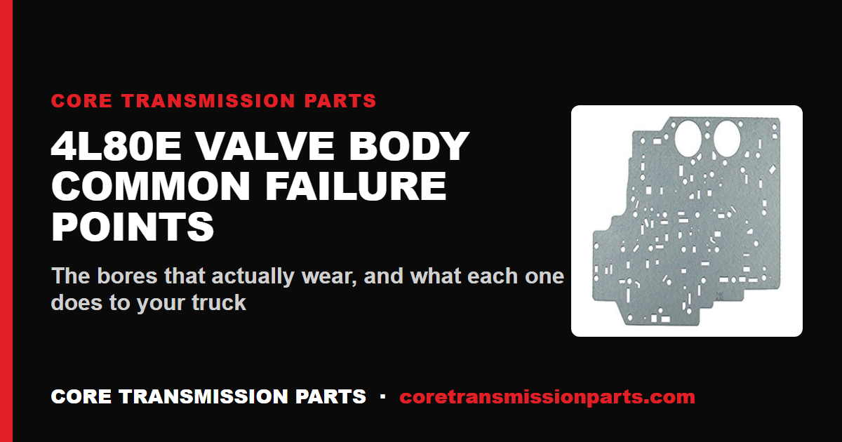 4L80E Valve Body Common Failure Points Explained