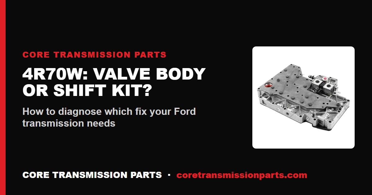 4R70W Valve Body vs Shift Kit: Which One Do You Actually Need?
