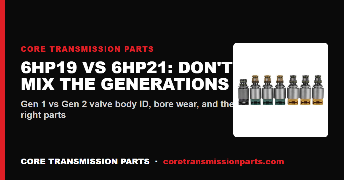 ZF 6HP19 vs 6HP21: Gen 1 vs Gen 2 Valve Body ID, Bore Wear Symptoms, and the Right Parts