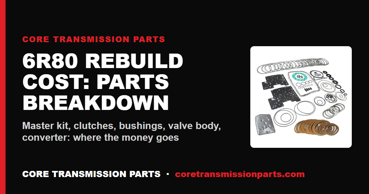 How Much Does a 6R80 Rebuild Cost: Parts Breakdown