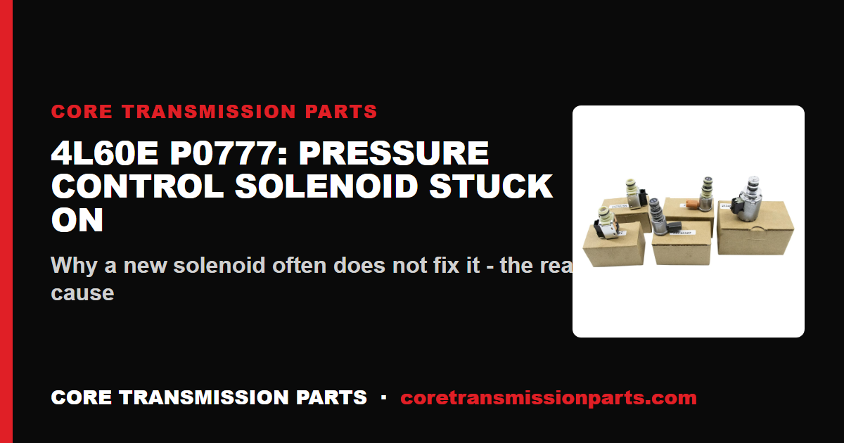 4L60E P0777: What It Means, Causes, and How to Fix It