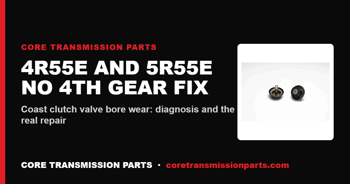 Ford 4R44E, 4R55E and 5R55E No 4th Gear (or No 2nd and 5th): Coast Clutch Valve Wear Diagnosis and the Real Fix