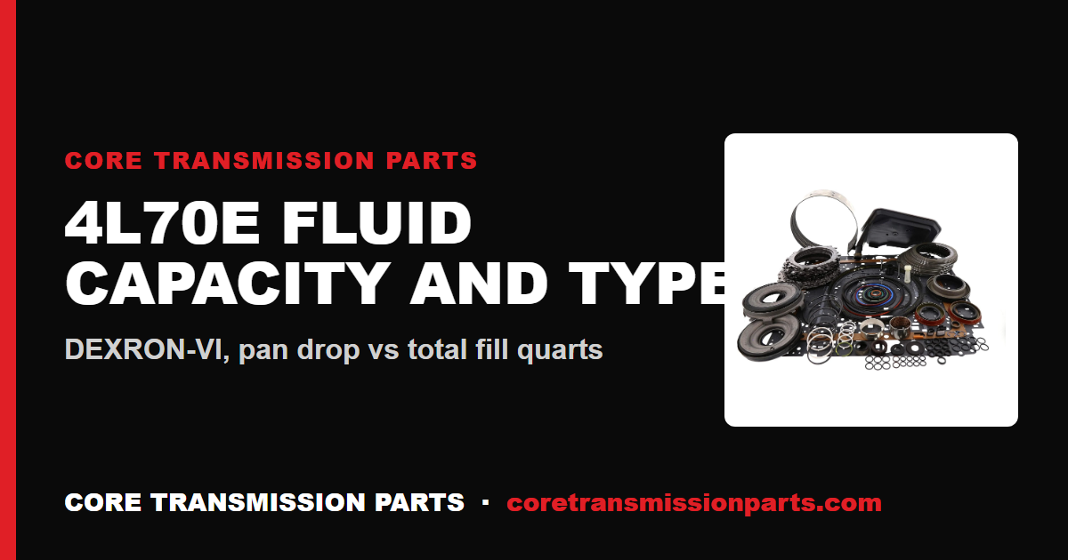 4L70E Fluid Capacity and Type