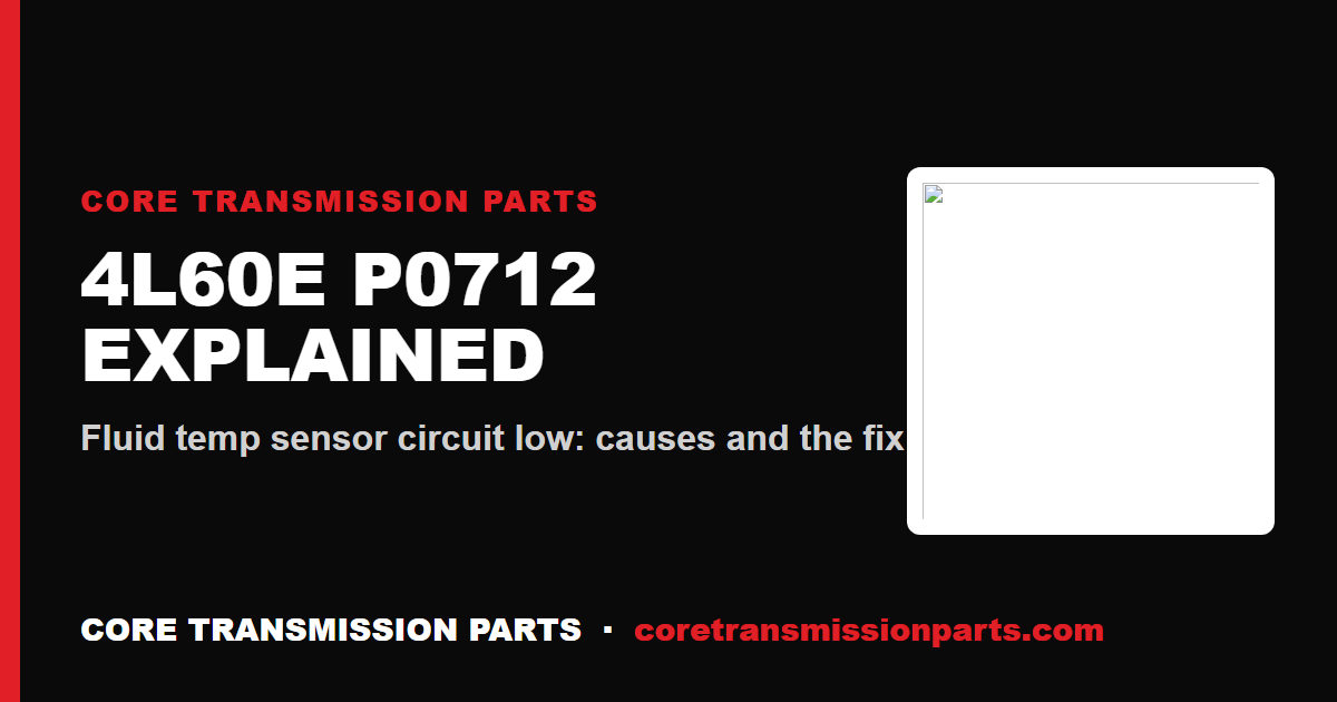 4L60E P0712: What It Means, Causes, and How to Fix It