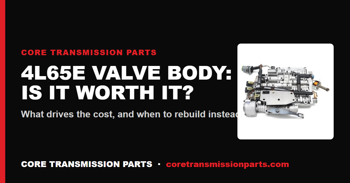 4L65E Valve Body Replacement Cost - And Is It Worth It