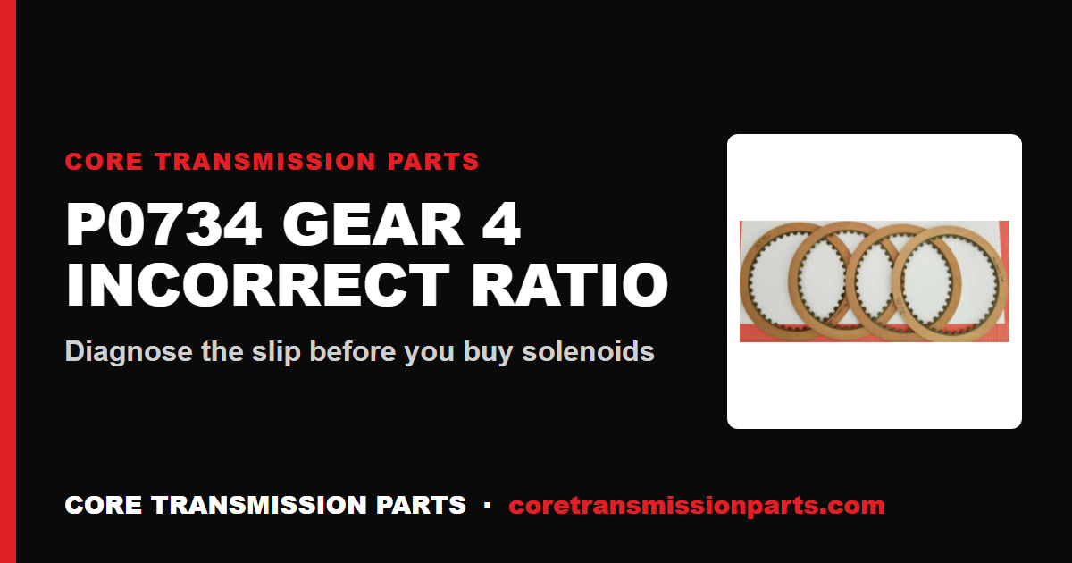 P0734 Gear 4 Incorrect Ratio: Causes, Diagnosis and the Real Fix