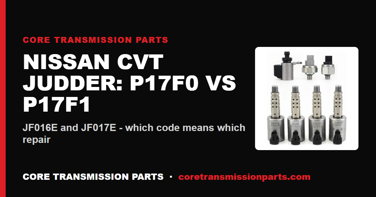 Nissan JF016E and JF017E CVT Judder: P17F0 and P17F1 Diagnosis and the Real Fix