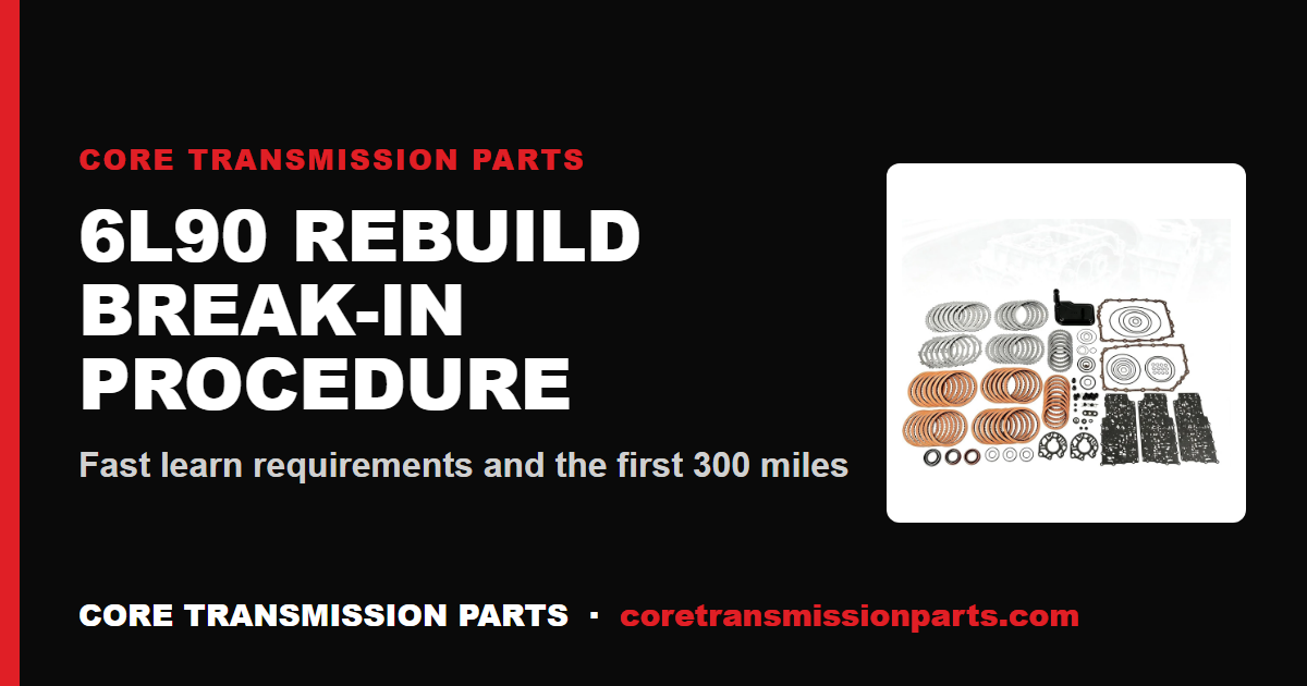 6L90 Rebuild Break-In Procedure: Do It Right or Pay Twice