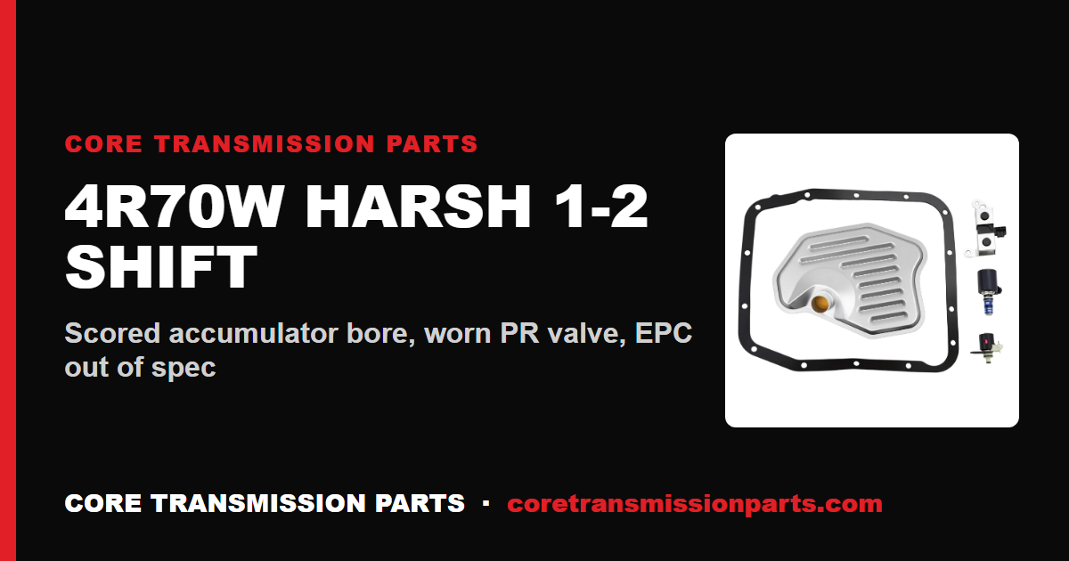 4R70W Harsh 1-2 Shift: Causes, Diagnosis Order, and the Real Fix