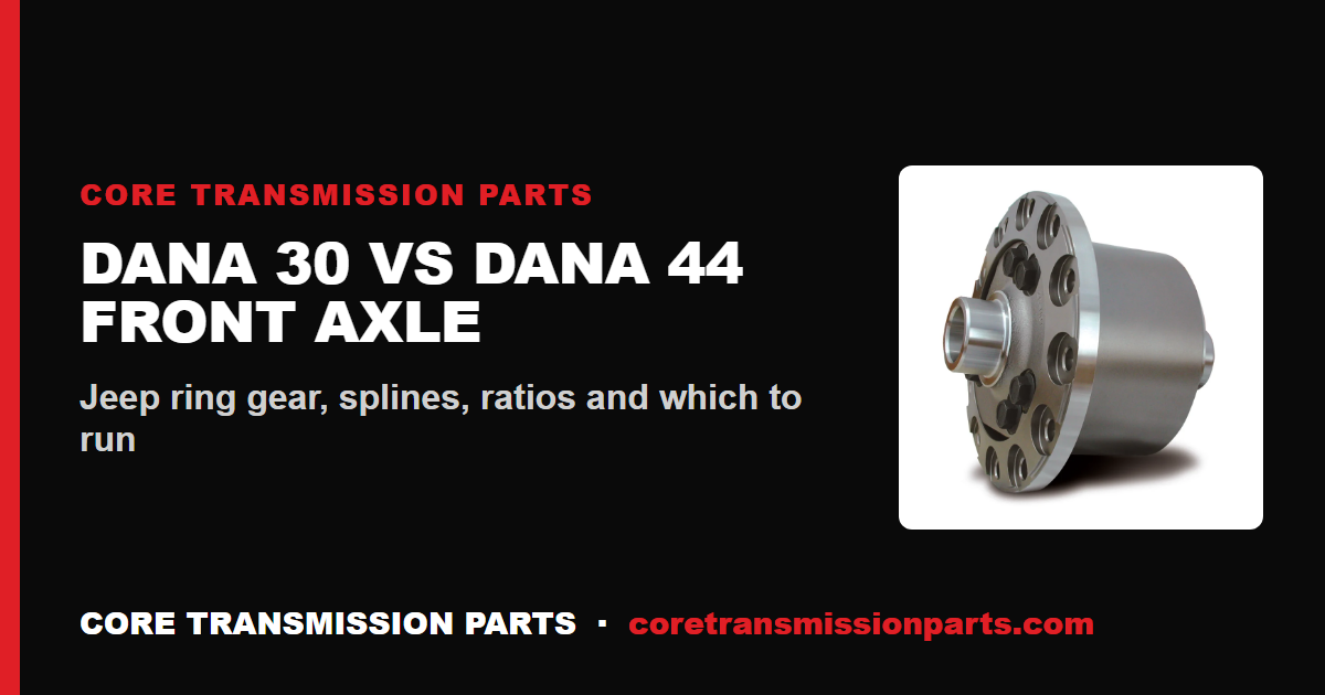 Dana 30 vs Dana 44 Front Axle for a Jeep