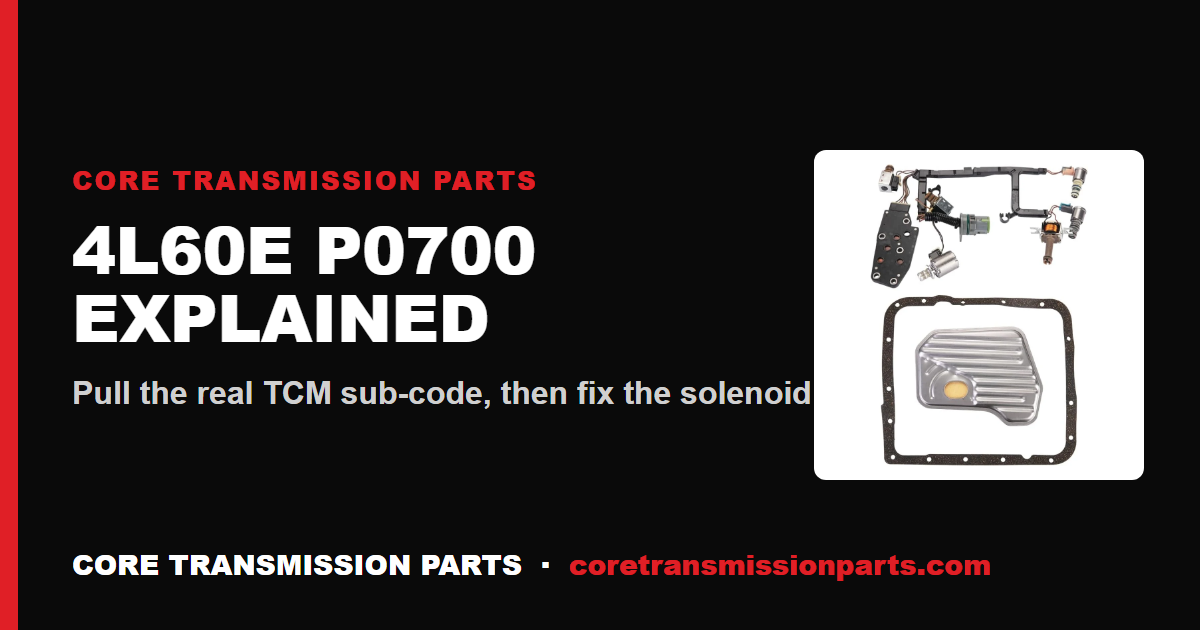 4L60E P0700: What It Means, Causes, and How to Fix It