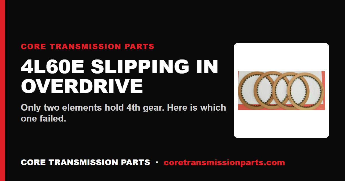 4L60E Slipping in Overdrive: Why 4th Gear Goes First and How to Fix It