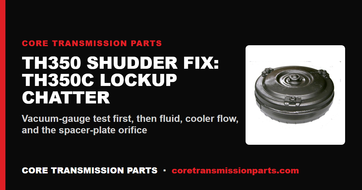 TH350 Shudder Fix: Diagnosing Lockup Chatter on the TH350C (and Vibration on a Non-Lockup TH350)