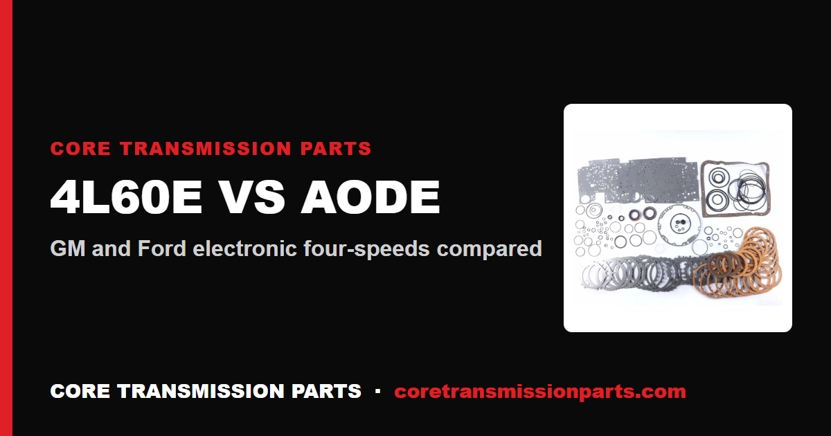 4L60E vs AODE: Differences and Which One to Choose