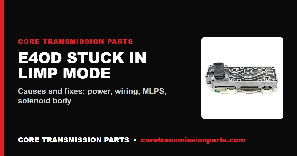 E4OD Stuck in Limp Mode: Causes and Fixes