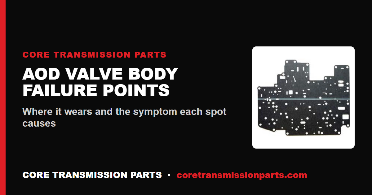AOD Valve Body Common Failure Points Explained