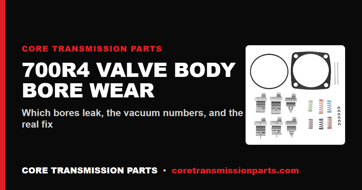 700R4 Valve Body Bore Wear and the Real Fix