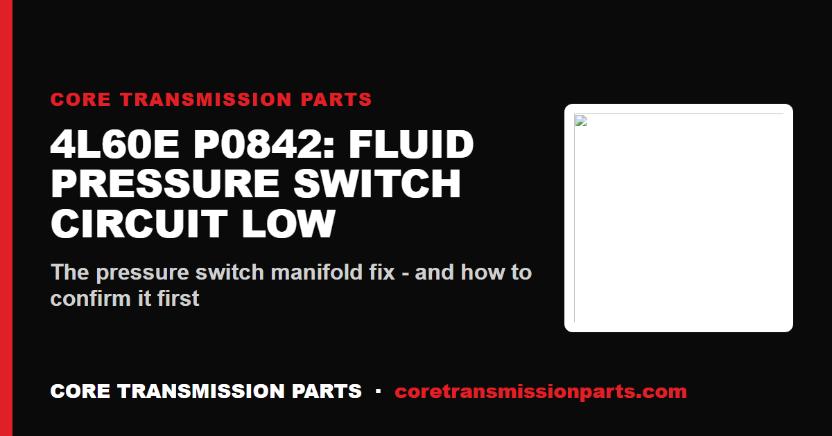 4L60E P0842: What It Means, Causes, and How to Fix It