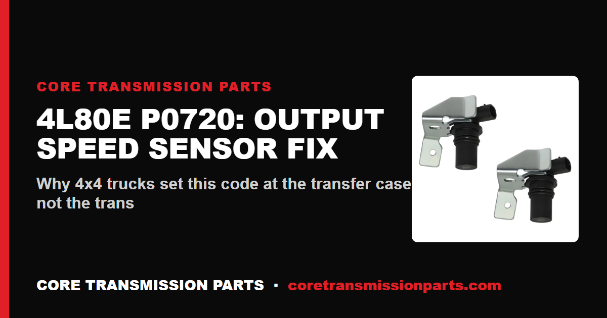 4L80E P0720: What It Means, Causes, and How to Fix It