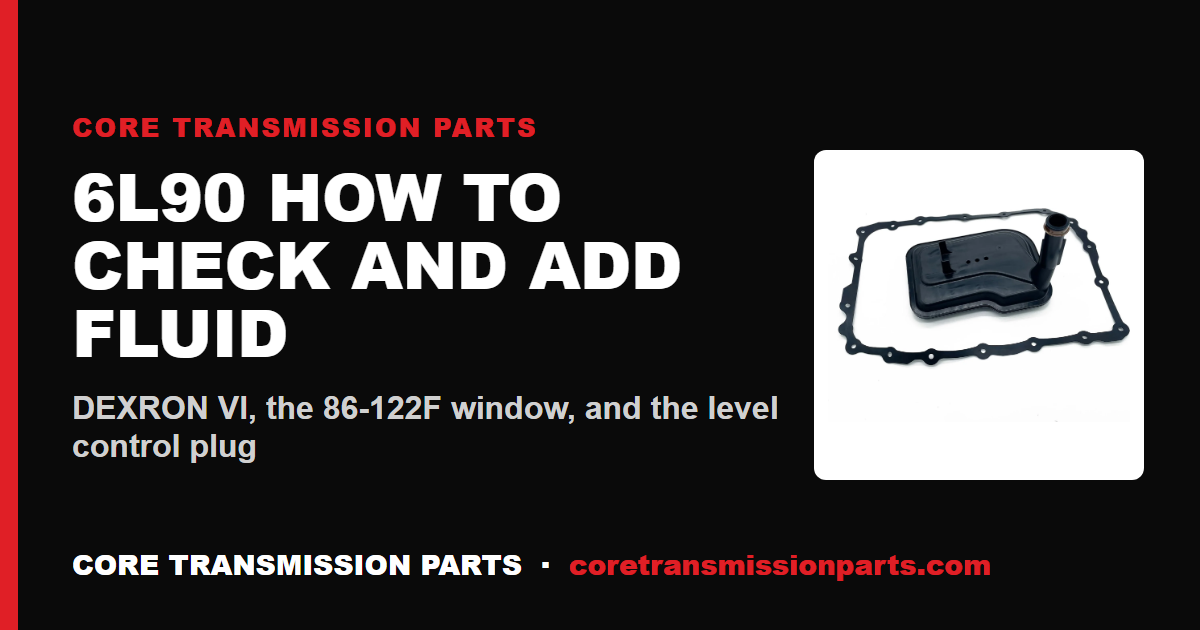 6L90 How to Check and Add Fluid