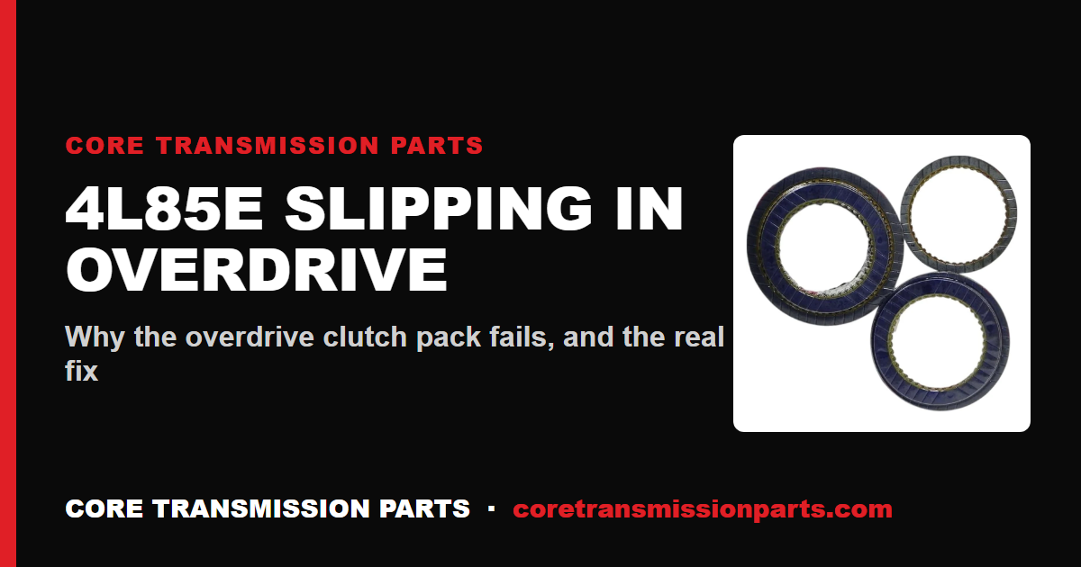 4L85E Slipping in Overdrive: 4th Clutch, Line Pressure, and the Real Fix